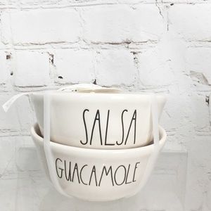 🚨FLASH SALE🚨Rae Dunn SALSA & GUACAMOLE bowl set